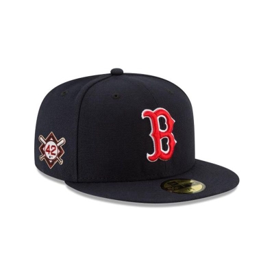 Boston Red Sox Gorra | New Era MLB Jackie Robinson Day 59fifty Fitted Cap Mexico - Azules